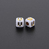 Opaque White Acrylic Beads MACR-Q242-010U-2