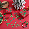 400Pcs 2 Styles Cloth Red Berry Leaf FIND-SC0012-19-4
