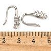 Brass Pave Clear Cubic Zirconia Earring Hooks KK-R149-20P-3