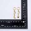 Clear Cubic Zirconia Moon and Star Dangle Leverback Earrings EJEW-SW00011-09-8