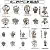 100Pcs 10 Styles Tibetan Style Alloy Beads TIBEB-SC0001-55-2