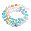 Dyed Natural White Jade & Yellow Aventurine & Synthetic Shoushan Stone Beads Strands G-Z135-B08-2