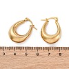 Ion Plating(IP)  304 Stainless Steel Hoop Earrings EJEW-A059-03G-2