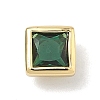 Square Brass Micro Pave Cubic Zirconia Cabochons KK-P345-13G-E-2