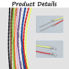 40Pcs 10 Colors Braided Waxed Cord Bracelets for Men Women BJEW-SC0001-71-6