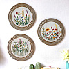 DIY Flower Pattern Embroidery Beginner Kits DIY-TAC0020-38-10
