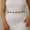 Alloy Oval Heart Link Chain Waist Belly Chains for Women FS-WGE04C8-01-1