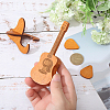 1 Set Guitar Shaped Wood Guitar Pick Box Holder Collector with Magnetic Clasps CON-CA0001-026-3