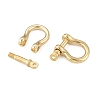 Brass D-Ring Anchor Shackle Clasps KK-WH0020-02-4