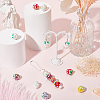 30Pcs UV Plating Rainbow Iridescent Acrylic Beads PACR-SC0001-06-3