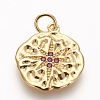 Brass Micro Pave Cubic Zirconia Pendants KK-P156-13G-01-NR-1