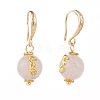 Natural Rose Quartz Dangle Earrings EJEW-JE04432-01-1
