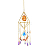 Golden Iron Wind Chime HJEW-K045-01G-03-1