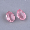 Transparent Spray Painted Glass Charms GLAA-S183-05E-2