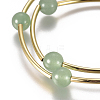Natural Agate Wrap Bracelets BJEW-E284-04A-2