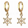 Brass Huggie Hoop Earrings EJEW-JE04208-01-2
