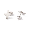 201 Stainless Steel Stud Earring Findings with Hole EJEW-A071-12P-2