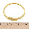 Brass Micro Pave Clear Cubic Zirconia Hinged Bangles for Women BJEW-S168-04G-4