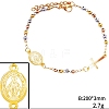 304 Stainless Steel Jesus & Cross Link Bracelet with 201 Stainless Steel Beaded Chains LS-BJEW-WH0012-20A-3