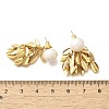 Brass Leaf Stud Earrings EJEW-A121-11G-2