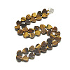 Natural Tiger Eye Beaded Necklaces NJEW-S403-13-1