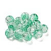 Transparent Spray Painting Crackle Glass Beads GLAA-L046-01B-24-1