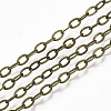 Brass Cable Chain Necklace Making MAK-T006-05AB-2