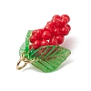 Glass Seed Beaded Grape Pendants PALLOY-MZ00467-05-4