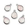 Natural Rose Quartz Faceted Pendants G-U019-05P-09-1