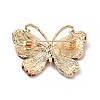 Rhinestone Butterfly Lapel Pin with ABS Pearl Beaded JEWB-I019-25KCG-4