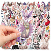 50Pcs Waterproof PVC Cat Stickers Set PW-WG45507-01-3