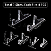 12Pcs 3 Styles Desktop Transparent Acrylic Display Holder for Photo Frame ODIS-GA0001-57-2