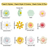 SUNNYCLUE 80Pcs 10 Styles Opaque Resin Cabochons CRES-SC0002-65-2