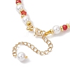 Shell Pearl & Dyed Natural Malaysia Jade Round Beaded Bracelets for Women BJEW-JB12031-01-4