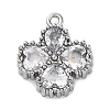 304 Stainless Steel Cubic Zirconia Pendants STAS-R141-01P-03-1