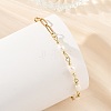 Natural Pearl Two Sides Polished Beaded Chain Bracelets with 304 Stainless Steel Paperclip Chains BJEW-JB14234-03-2