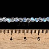 Electroplate Transparent Glass Beads Strands EGLA-A035-T3mm-L19-4