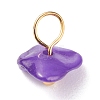 Natural Chip Dyed Shell Charms PALLOY-JF01338-01-3