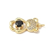 Brass Micro Pave Cubic Zirconia Pendants KK-Q068-04C-2