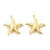 Starfish Brass Pendants KK-L237-004G-1