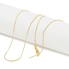 0.5mm Rack Plating Brass Box Chain Adjustable Slider Necklaces for Women Men MAK-L044-52G-2