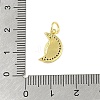 Brass Micro Pave Clear Cubic Zirconia Pendants KK-E111-46G-04-3