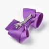 Grosgrain Bowknot Alligator Hair Clips PHAR-WH0002-A11-2
