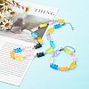 Handmade Resin Link Bracelet & Necklace Set SJEW-JS01205-2