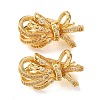 Brass Micro Pave Cubic Zirconia Twister Clasps KK-K422-11G-1