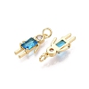 Brass Micro Pave Cubic Zirconia Pendants KK-N287-32C-G-2