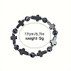 Synthetic Non-magnetic Hematite & Natural Gemstone Beads Stretch Bracelets for Women Men TK7593-2