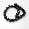 Synthetic Black Stone Beads Strands G-G088-14mm-2