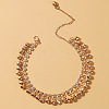 Alloy Crystal Rhinestone Bell Charm Tassel Anklets for Women WG95FC9-01-2