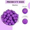 80Pcs Round Silicone Focal Beads SIL-SZ0001-24-04-2